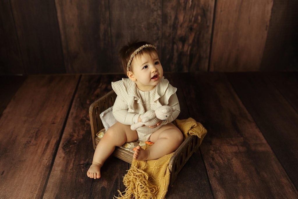 One year old girl portrait