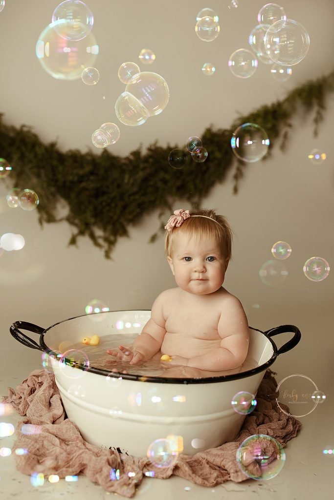 One year girl photoshoot Charlotte NC