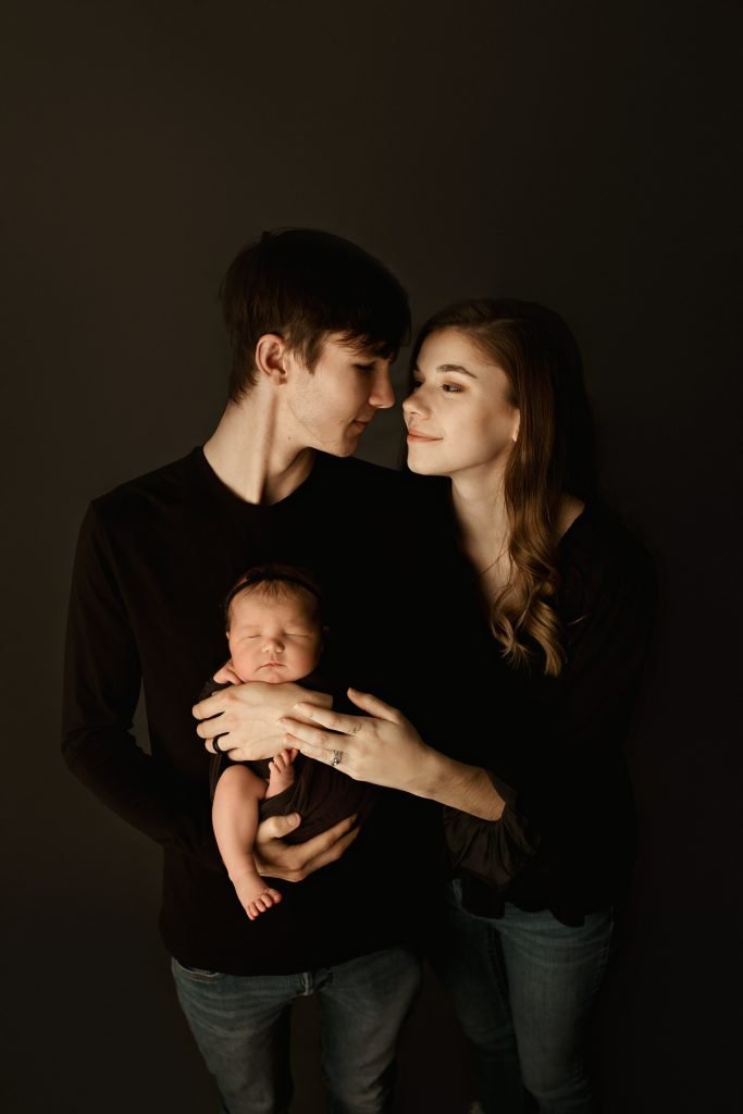 newborn baby girl family photography