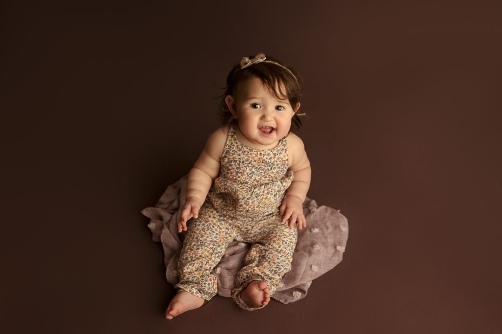 Baby girl milestone photography